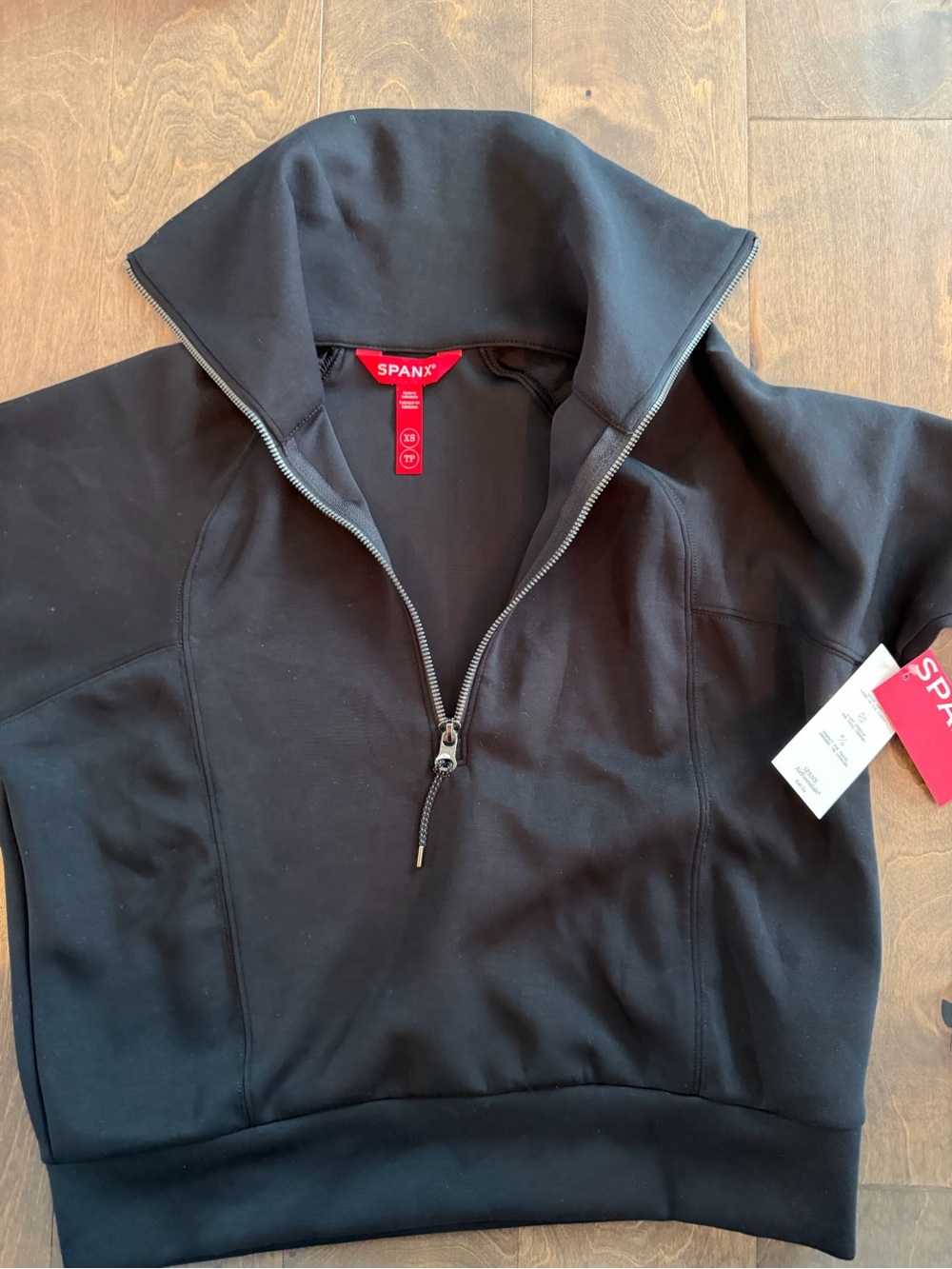 SPANX womens air essentials Black Half-Zip